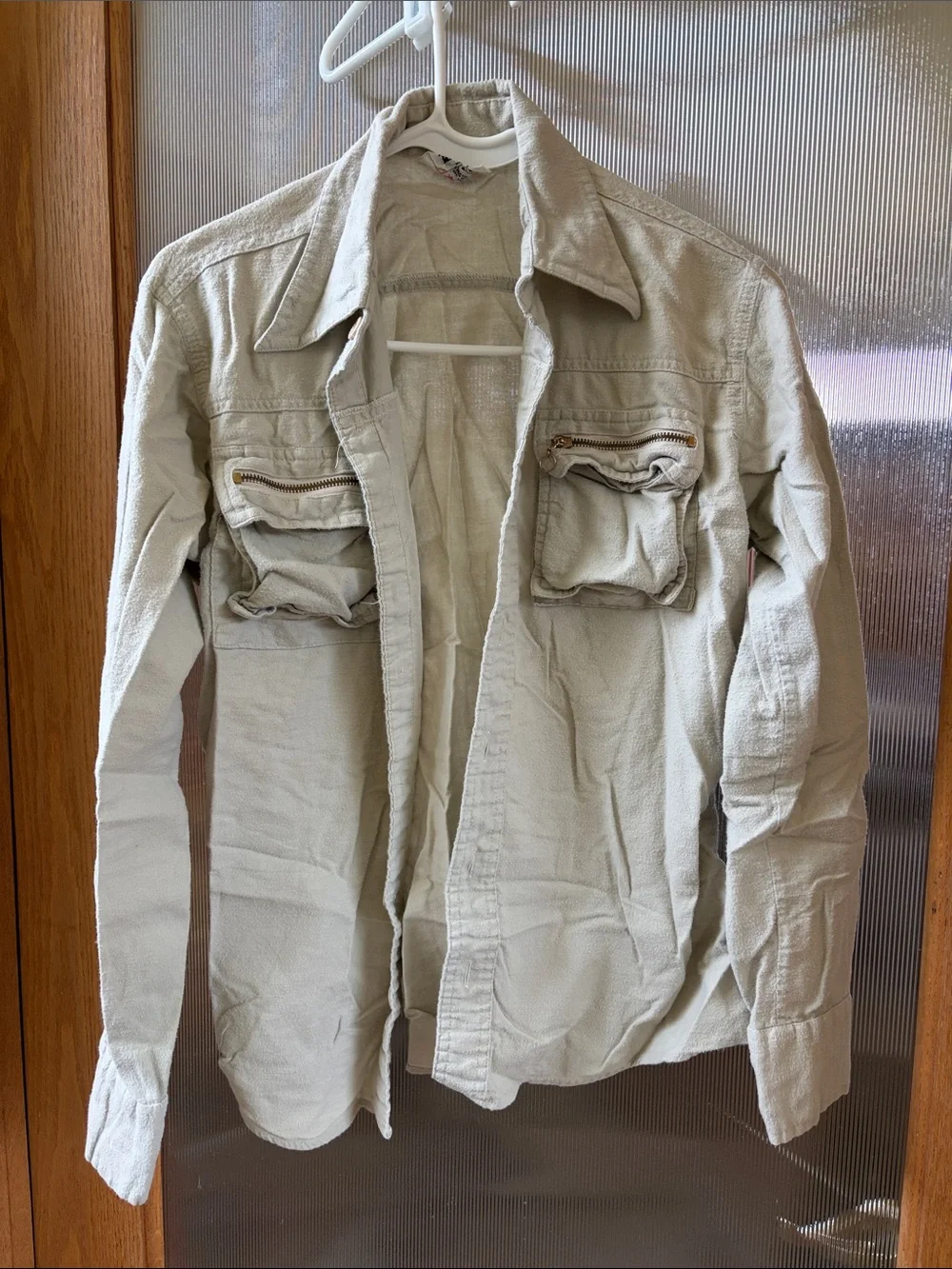 Vintage Saturdays in California Light Beige Men's Utility shirt